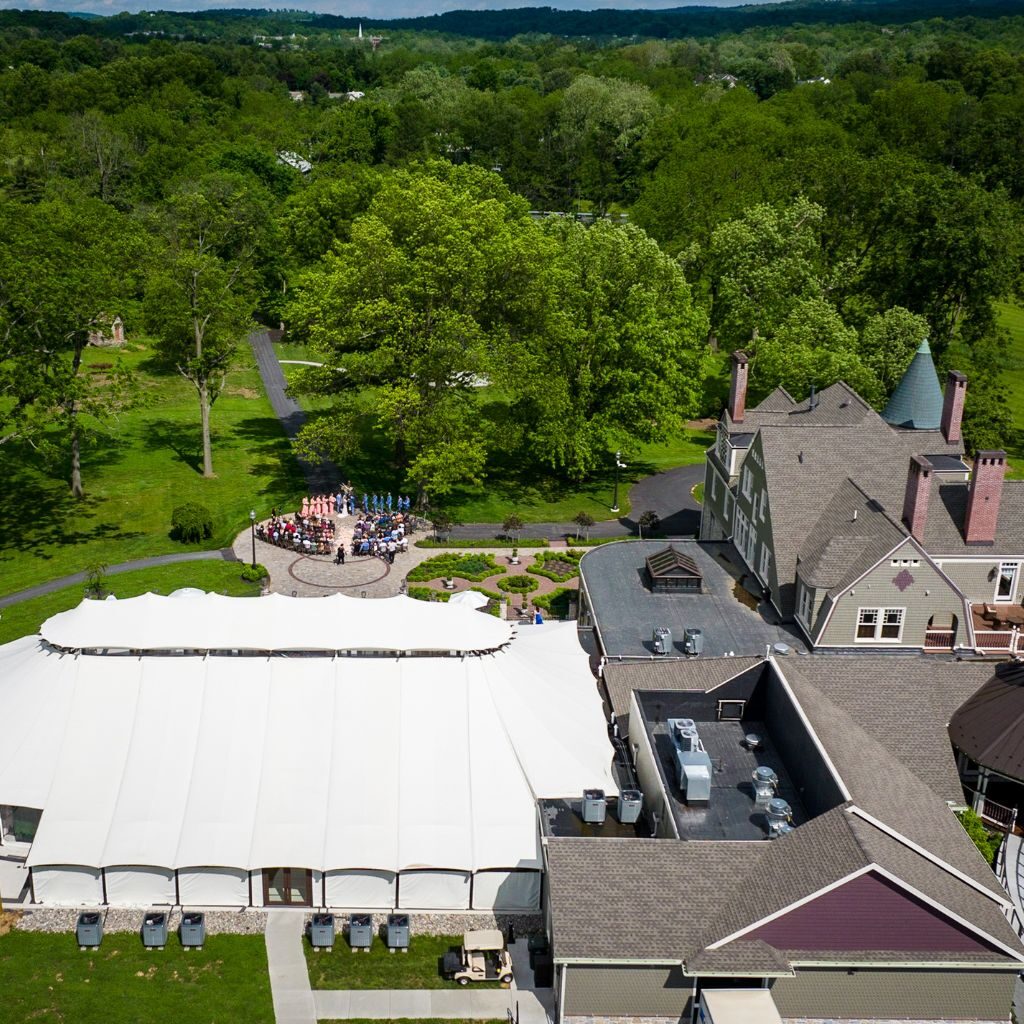The Willows at Ashcombe Mansion Mechanicsburg PA Event Venue Aerial View